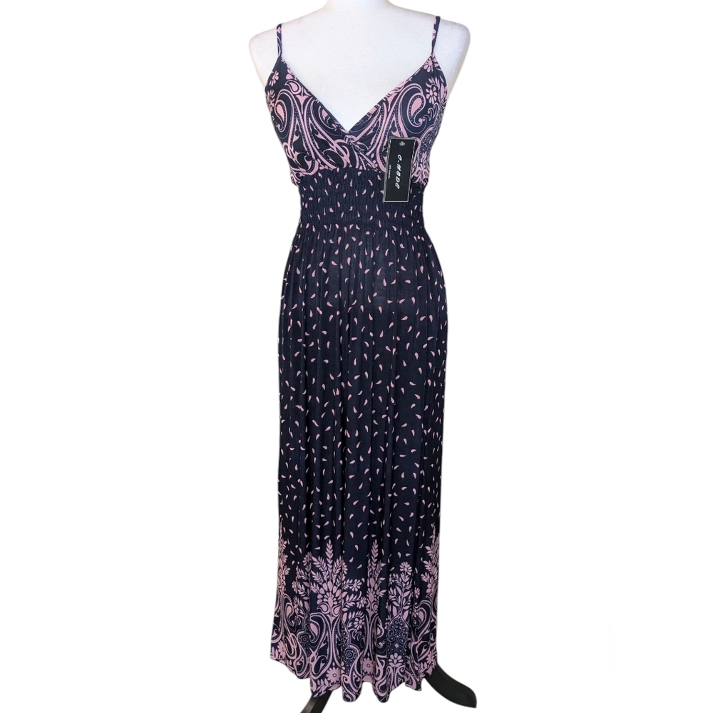 Pink & Black Maxi Dress NWT SM C-MODE